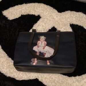 Stylish Black and Brown Marilyn Monroe Tote Bag